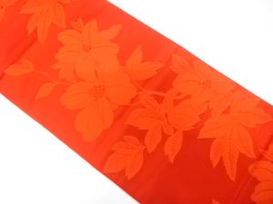 枝葉模様織り出し　名古屋帯